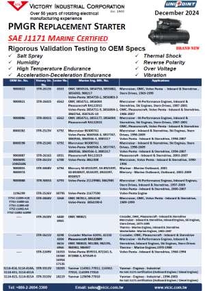 Victory PMGR, SAE J1171 Marine Certified Starter(Image)
